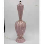 A Murano Barovier & Tose style pink glass vase, re