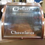 A Victorian counter top reproduction Cadbury Chocolate display case
