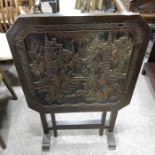 A 1920s Oriental style folding occasional table