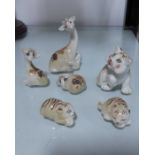 Wade Happy Family sets, Tiger, Giraffe, Hippopotamus and Elephant (12)