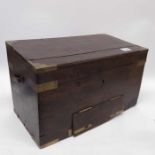 A Georgian mahogany brass bound deed/ballot box, 3