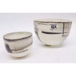 Anne Butler (Contemporary), two transparent Parian ware bowls