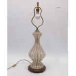 A Murano glass lamp base, circa 1950, baluster foo