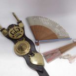 Two 20th century Japanese fans, together with a ho