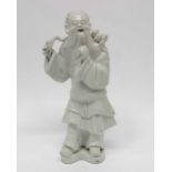 A Blanc de chine figure, 26cm high