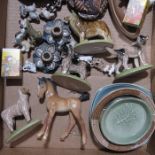 A collection of Wade whimsies and dishes etc.