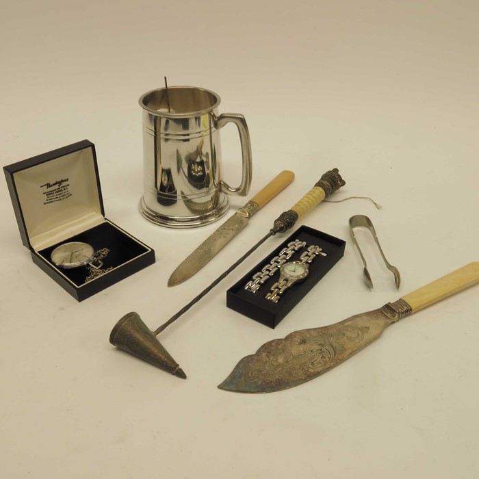 Souvenir spoons, silver plated cutlery and candle - Image 2 of 2