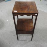 A George III mahogany pot stand, with low drawer a