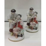 A pair of Russian porcelain figures, shoemaker and