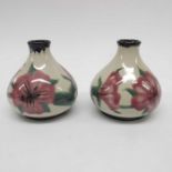 A pair of Cobridge Pottery Corn Cockle vases