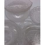 Victorian pressed glass; to include a circular dia