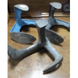 Three cast iron cobbler's lasts/anvil (3)