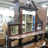 An Edwardian mahogany mirror back sideboard