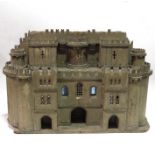 A 19th Century maquette of a fortified castle, 72c