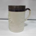 A Staffordshire (John Turner) white stoneware tank