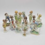 F G Doughty for Royal Worcester, thirteen figures