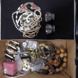 A selection of costume jewellery and watches, to i