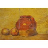 British School, an oil on board still life by G Wh