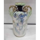 Austrian Mosanic vase with tubelined gilded poppy