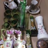 Ceramics, glass and silver plated items, to includ
