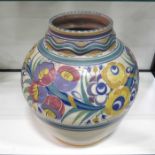 A Poole pottery vase, baluster form, traditional
