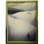 Two theatre posters, Love's Labour's Lost by Willi