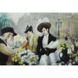 French School (20th century), The Flower Seller, o