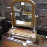 A Victorian toilet mirror, fitted single drawer