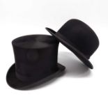 A Lincoln Bennett & Co black bowler hat, size 7 1/