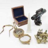 A collection of Nautical instruments, including a