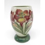 Walter Moorcroft Fresia footed vase, ovoi