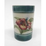 A Moorcroft lily pattern spill vase, cylindr