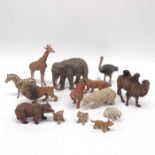 Elastolin animal figures to include, polar bear an