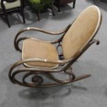 A Thonet style bentwood rocking chair