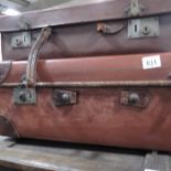 Two leather suitcases