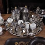A large collection of silver plate ware, including