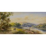 Four 19th century watercolours; J. Brodie, Hill Fa