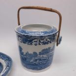 A Copeland Spode, Italian slop bucket with raffia