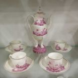 A 19th Century Italian creamware part coffee service, compr