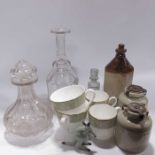 A tray lot of glassware and ceramics