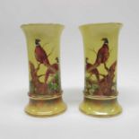 Richard Budd for Coalport, a pair of painted spill