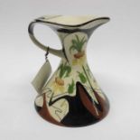 Black Ryden pottery lullaby jug, angled baluster f