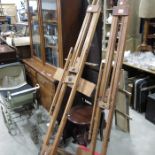 A Windsor & Newton studio easel and another exampl