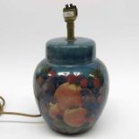 Sally Tuffin for Moorcroft, fruit and finch lamp b