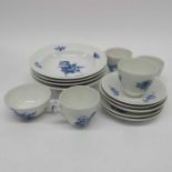 A set of four Royal Copenhagen Blue Flower cups an