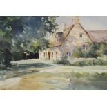 Digby, pair of village scenes, watercolour, signed