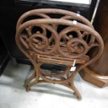 A pair of cast iron bench ends