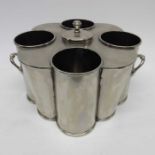 Silver plated four bottle wine cooler