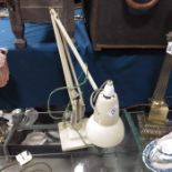 Herbert Terry cream enamelled anglepoise lamp.