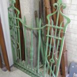 Two cast and wrought iron gates